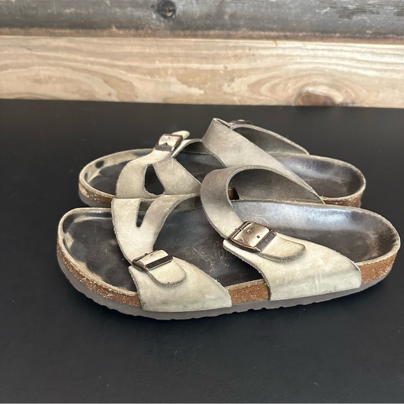 Birkenstock Tan Leather suede buckle size EU 41 Ladies 10 Men 8 Made In Germany - Picture 9 of 9